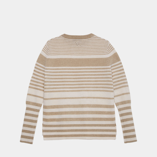 Aspen sweater cashmere sand/white