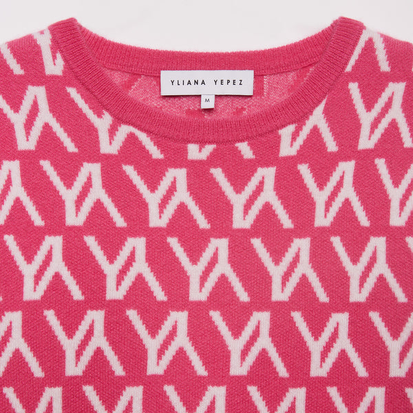 Gamma Sweater Pink/White