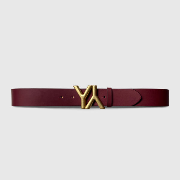 Monogram Buckle with belt vachetta Leather bordeaux
