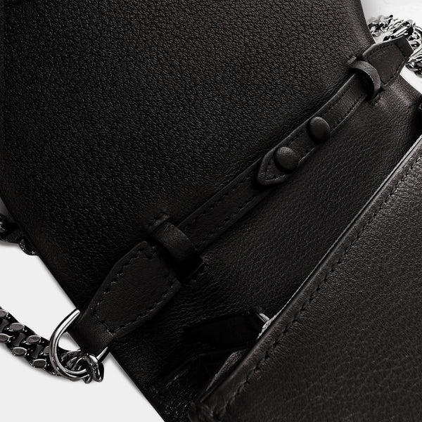 Mini Giovanna Braided Clutch Black