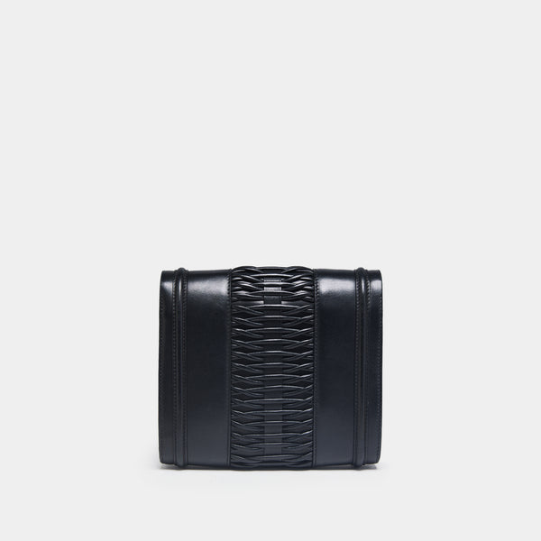 Mini Giovanna Braided Clutch Black