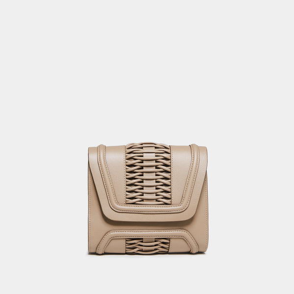 Mini Giovanna Braided Clutch Taupe