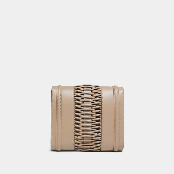 Mini Giovanna Braided Clutch Taupe