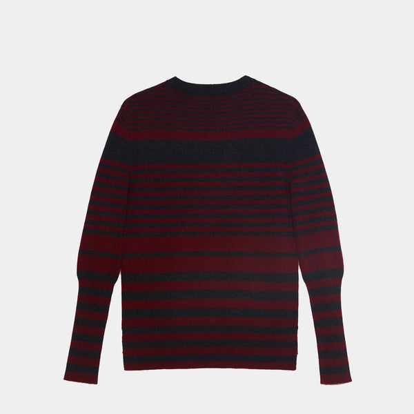 Aspen Sweater Bordeaux/Dark Grey