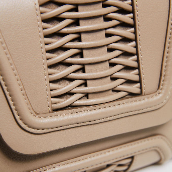 Mini Giovanna Braided Clutch Taupe