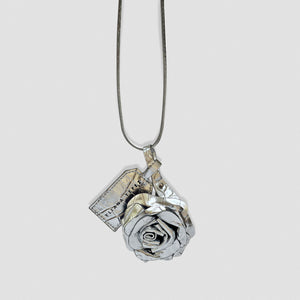 flower croc silver
