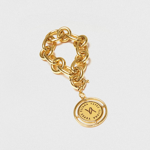 Lulu Bracelet with Medallion Gold