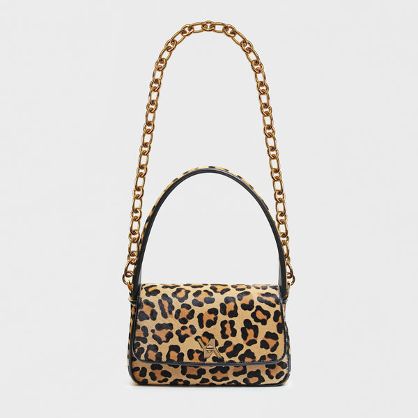 Lulu Calf Hair Hobo Leopard
