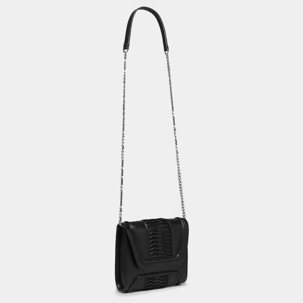 Mini Giovanna Braided Clutch Black