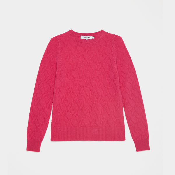 Sweater YY Logomania Fuchsia