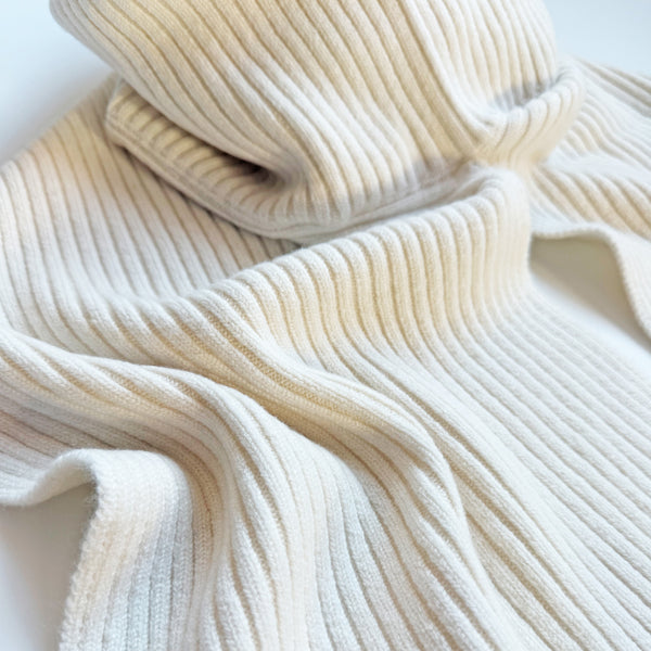 Neck Warmer with Scarf Off White