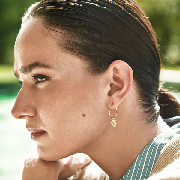 Confetti Mini Hoops Earrings White