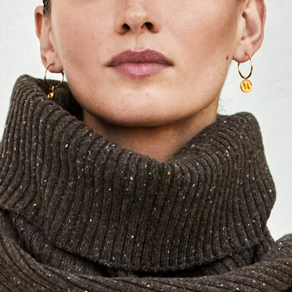 Confetti Mini Hoops Earrings Gold