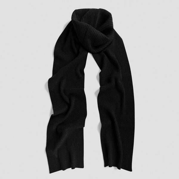 Neck Warmer with Scarf Black