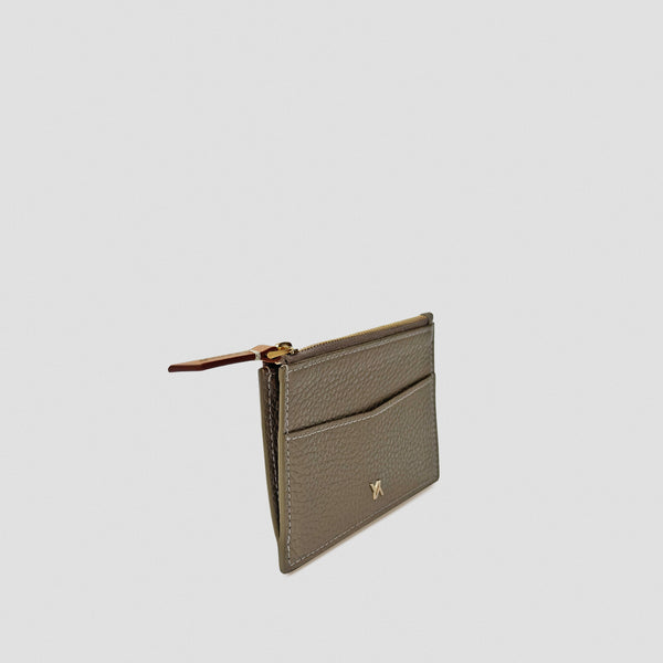 Zipped Card Case Taupe
