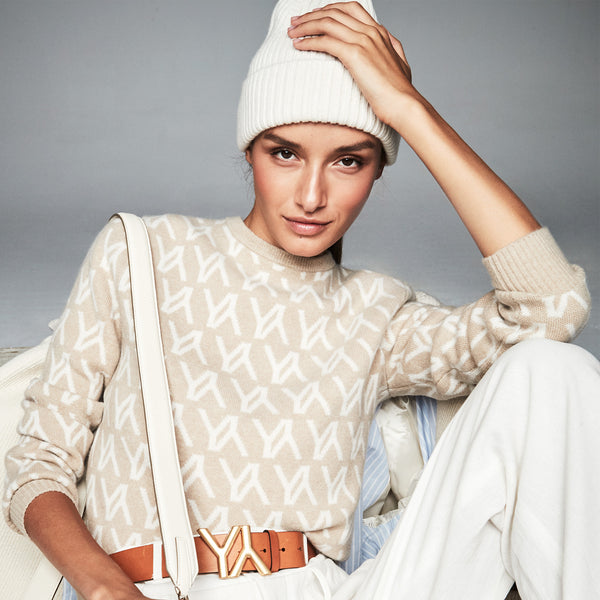 Gamma Sweater Sand/White