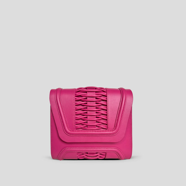 Mini Giovanna Braided Clutch Fuchsia