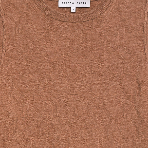 Sweater YY Logomania Camel