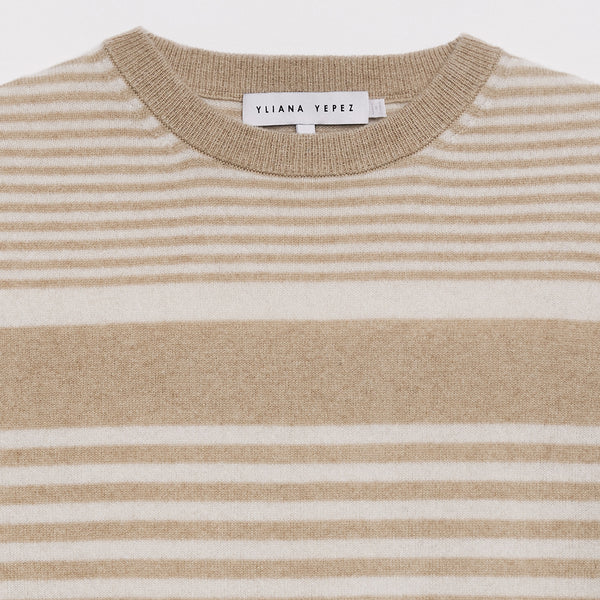 Aspen Sweater Sand/White