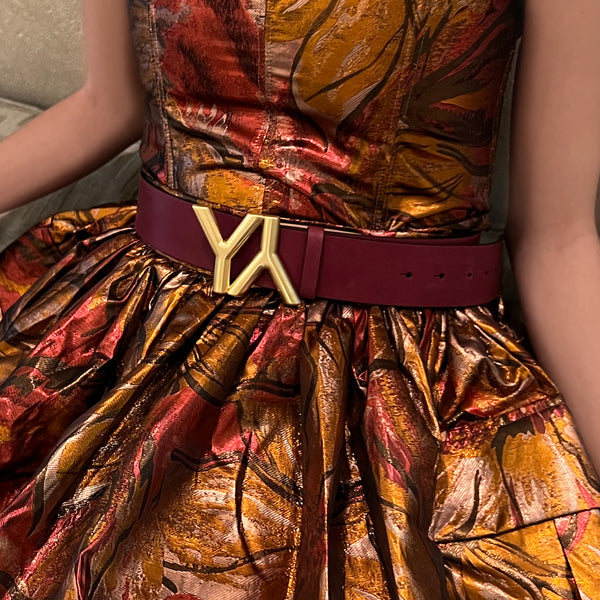 Buckle with Belt Bordeaux