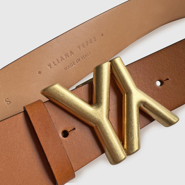 Buckle with Belt Tan