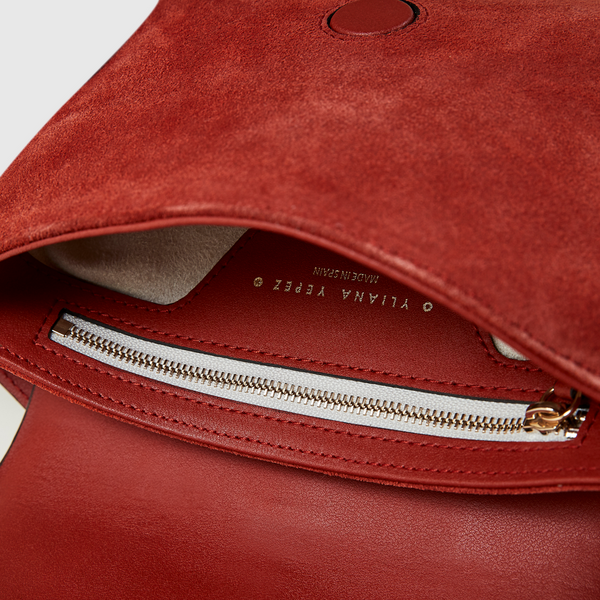 Bolsos de YLIANA YEPEZ bolsos de fabiana piel trenzado gamuza orange burnt