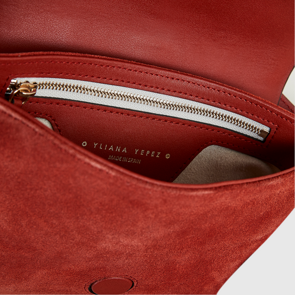 Bolsos de YLIANA YEPEZ bolsos de fabiana piel trenzado gamuza orange burnt