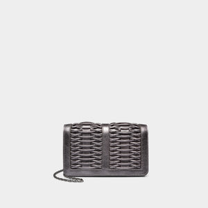 Lea Braided Clutch Pewter