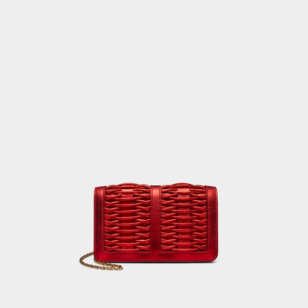 Lea Braided Clutch Red