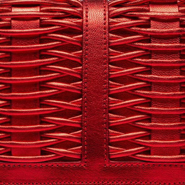 Lea Braided Clutch Red