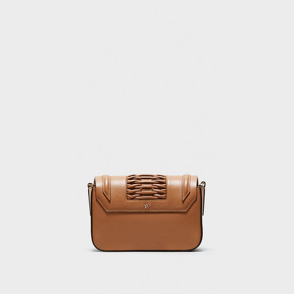Bolsos YLIANA YEPEZ Mini Eugenia bolso de mano trenzado camel