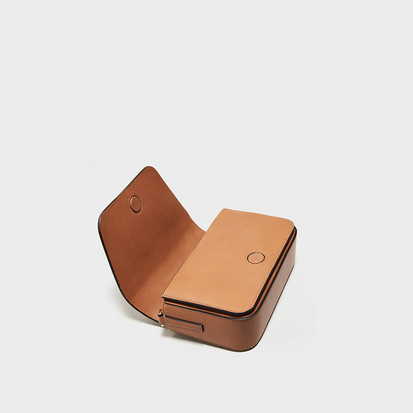 Bolsos YLIANA YEPEZ Mini Eugenia bolso de mano trenzado camel