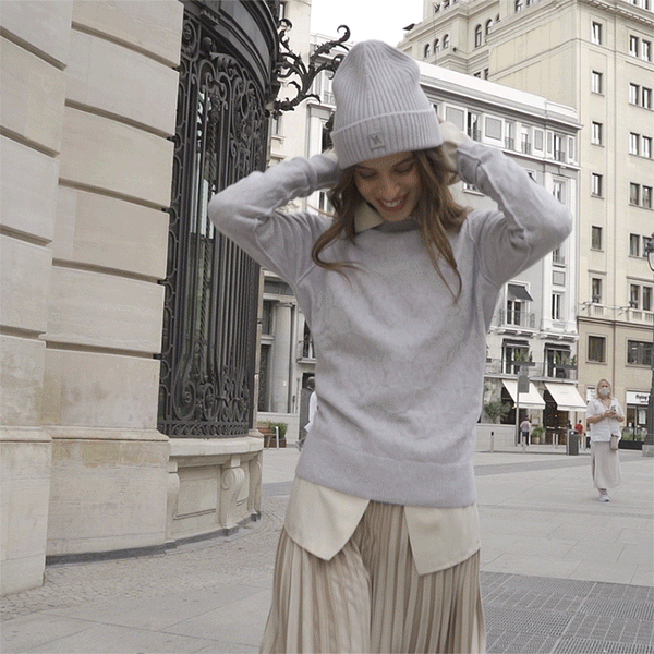 Sweater YY Logomania Light Grey