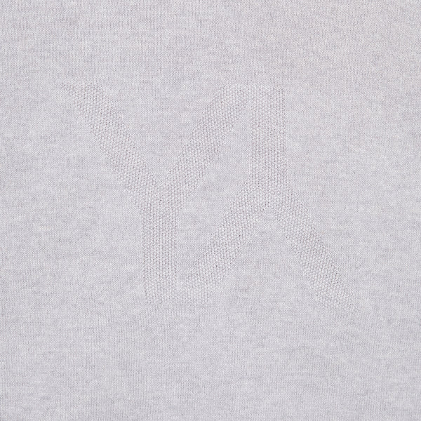 Boxy Sweater with YY Logo Light Grey