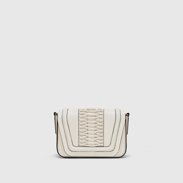 Bolsos YLIANA YEPEZ Mini Eugenia bolso de mano trenzado off white                                