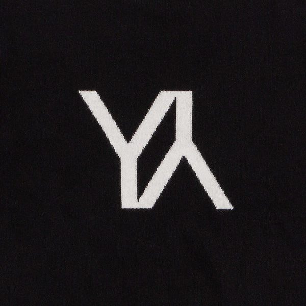 Boxy Sweater with YY Logo Black