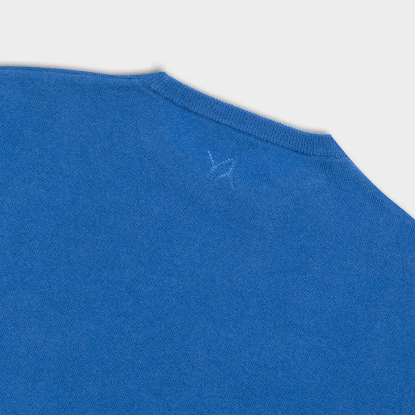 Boxy Sweater with YY Logo Cobalt