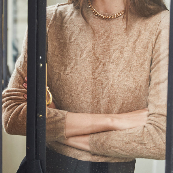 Sweater YY Logomania Camel