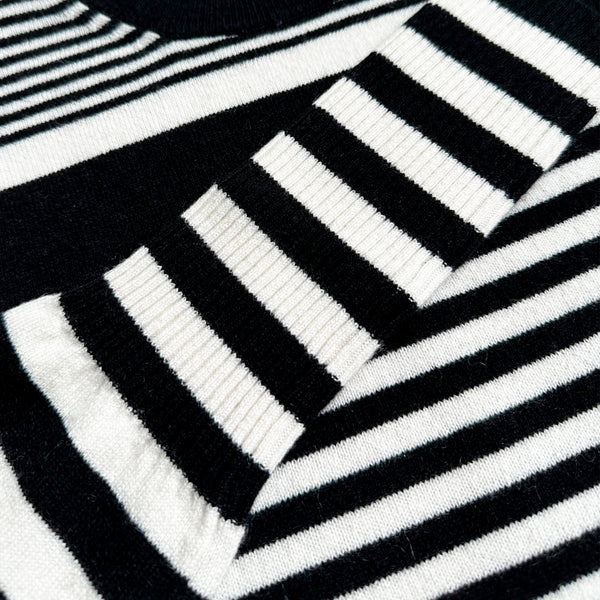 Jersey Aspen cashmere negro/blanco