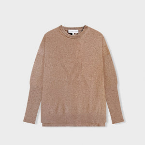 Boxy sweater Cashmere Confetti Camel