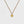 Cable long necklace with small coin light gold
