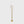 Cable long necklace with small coin light gold