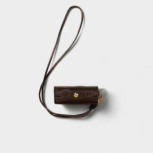 Lipstick Case Croc Chocolate