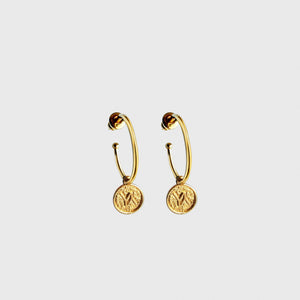 Confetti Mini Hoops Earrings Gold