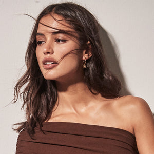 Confetti Mini Hoops Earrings Gold