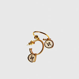 Confetti Mini Hoops Earrings White