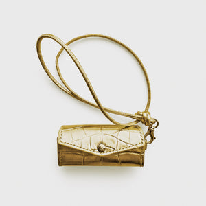 Lipstick Case Croc Gold