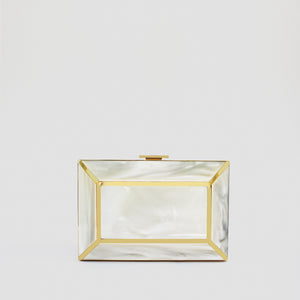 Gaia mother of pearl resin minaudière