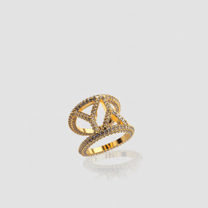 Icon Ring Crystal Gold