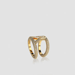 Icon Ring Crystal Gold